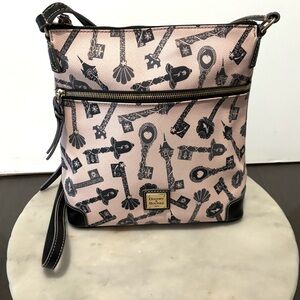 Dooney Bourke Disney Collection Princess Keys 2016 Pink Black Crossbody Bag